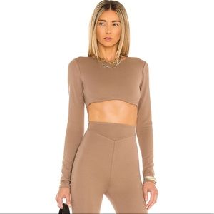 x REVOLVE Ellis Crop Top in Taupe
Michael Costello